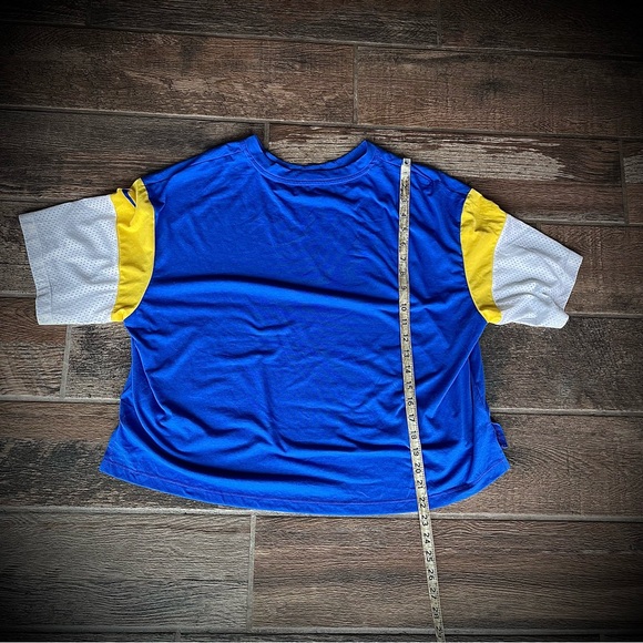 NFL Team Apparel Los Angeles Rams jersey t shirt XL Juniors blue and gold - Picture 6 of 7